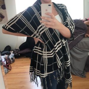 Black and cream poncho/sweater!